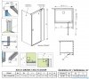 Radaway Nes Kdj II Brushed Nickel kabina 90x90cm prawa szczotkowany nikiel 10032090-91-01R/10039090-01-01
